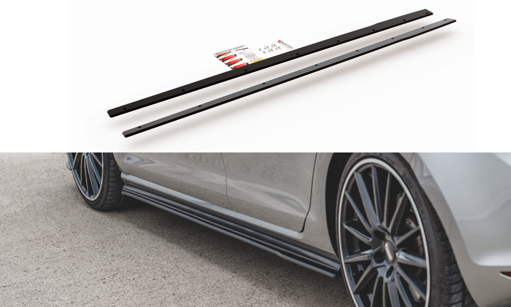 Maxton Design Racing Seitenschweller Ansatz VW Golf 7 GTI für Volkswagen Golf Mk7
