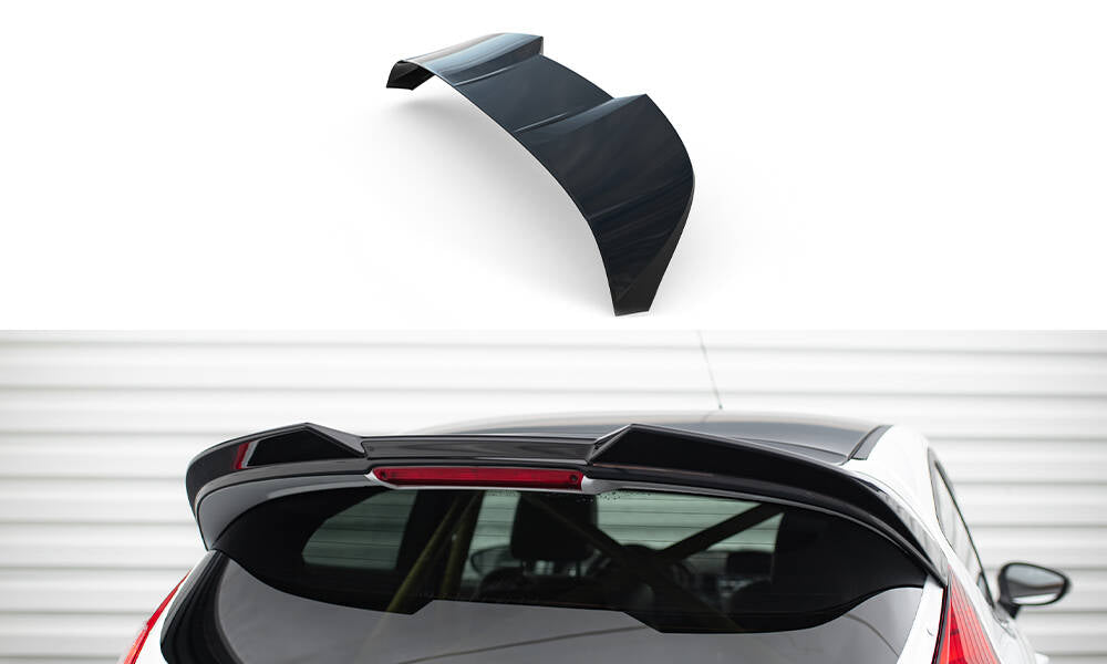 Maxton Design Spoiler CAP 3D passend für Ford Fiesta ST Mk7 Facelift schwarz Hochglanz