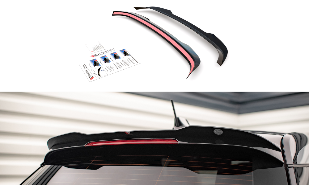 Maxton Design Spoiler CAP passend für BMW i3 S Mk1 Facelift schwarz Hochglanz