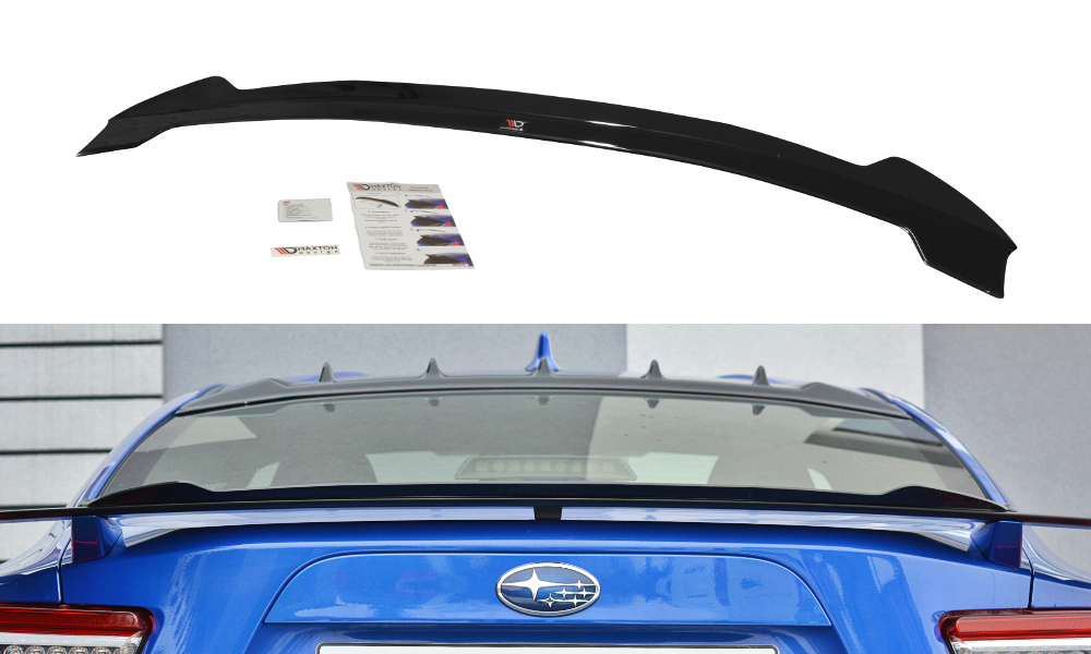 Maxton Design Spoiler CAP passend für Toyota GT86 Facelift / Subaru BRZ Mk1 Facelift schwarz Hochglanz