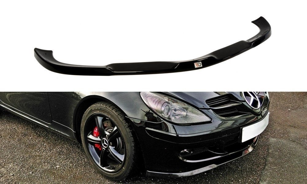 Maxton Design Street+ Spoilerlippe Front Ansatz passend für MERCEDES SLK R171 STANDARD STOßSTANGE schwarz Hochglanz