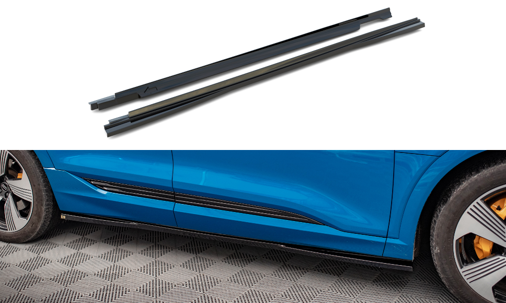 Maxton Design Street+ Seitenschweller Leisten passend für Audi e-tron schwarz Hochglanz