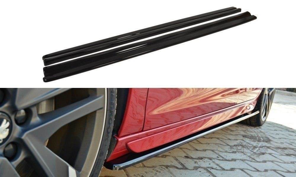 Maxton Design Street+ Seitenschweller Leisten passend für Peugeot 308 GTI Mk2 schwarz Hochglanz