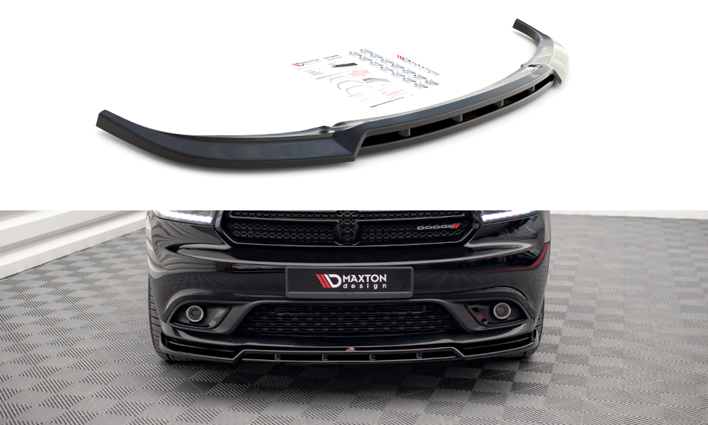 Maxton Design Street+ Spoilerlippe Front Ansatz passend für Dodge Durango RT Mk3 schwarz Hochglanz