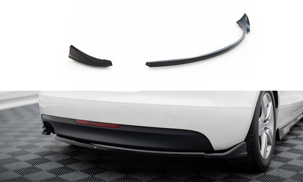 Maxton Design Heck Ansatz Flaps Diffusor passend für Audi TT 8J schwarz Hochglanz