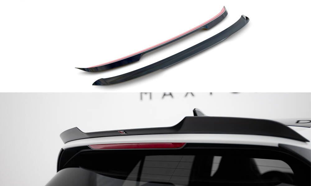 Maxton Design Spoiler CAP V.2 passend für VW Golf GTI / GTE / GTD / R-Line / R Mk8 schwarz Hochglanz
