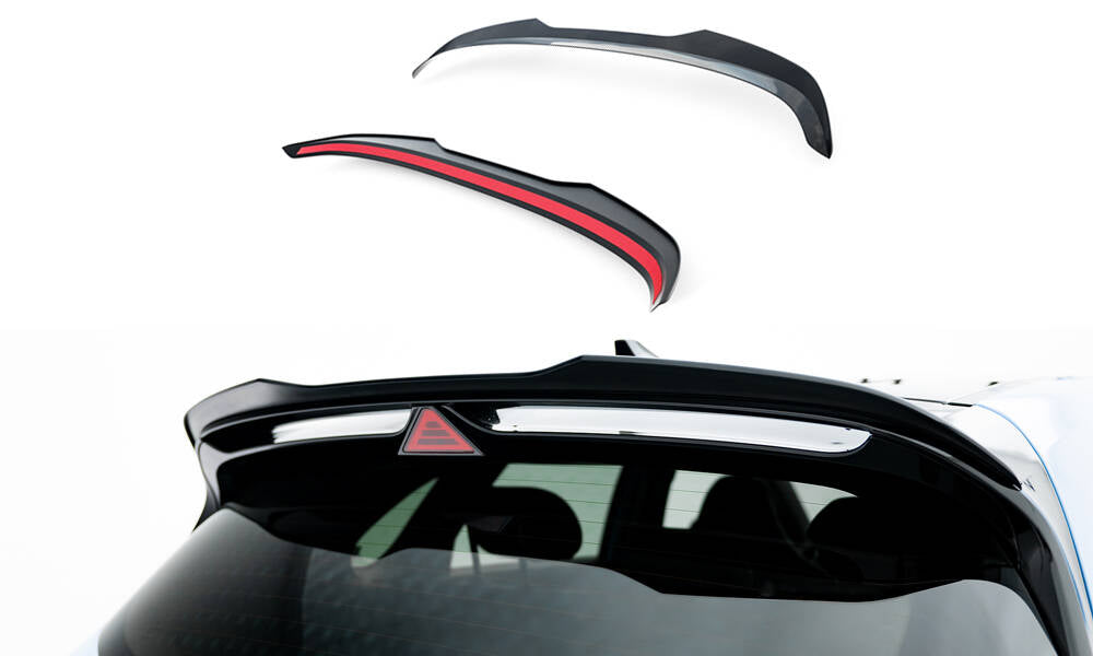 Maxton Design Spoiler CAP V.2 passend für Hyundai I30 N Hatchback Mk3 / Mk3 Facelift schwarz Hochglanz