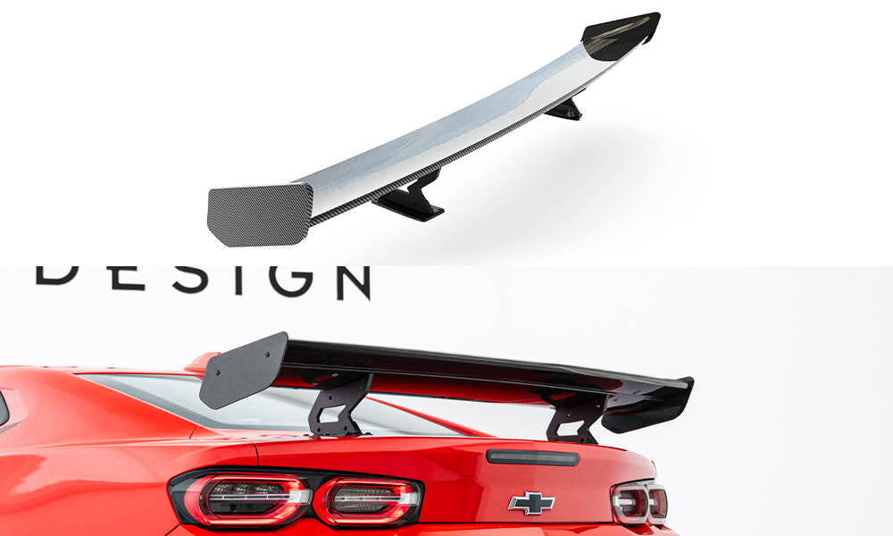 Maxton Design Carbon Spoiler With Internal Brackets Uprights Chevrolet Camaro SS Mk6 Facelift für Chevrolet Camaro Mk6 Facelift