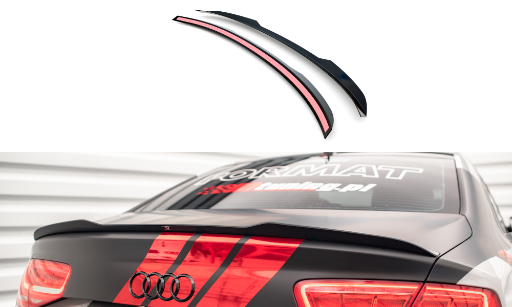 Maxton Design Spoiler CAP passend für Audi S8 D4 schwarz Hochglanz