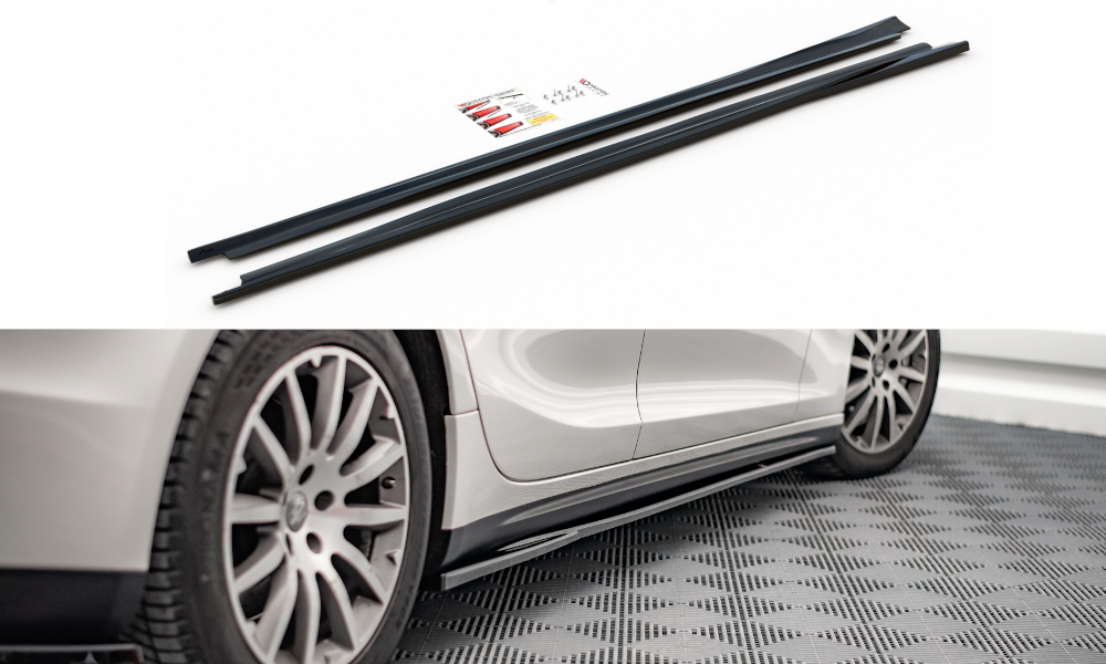 Maxton Design Street+ Seitenschweller Leisten passend für Maserati Ghibli Mk3 schwarz Hochglanz