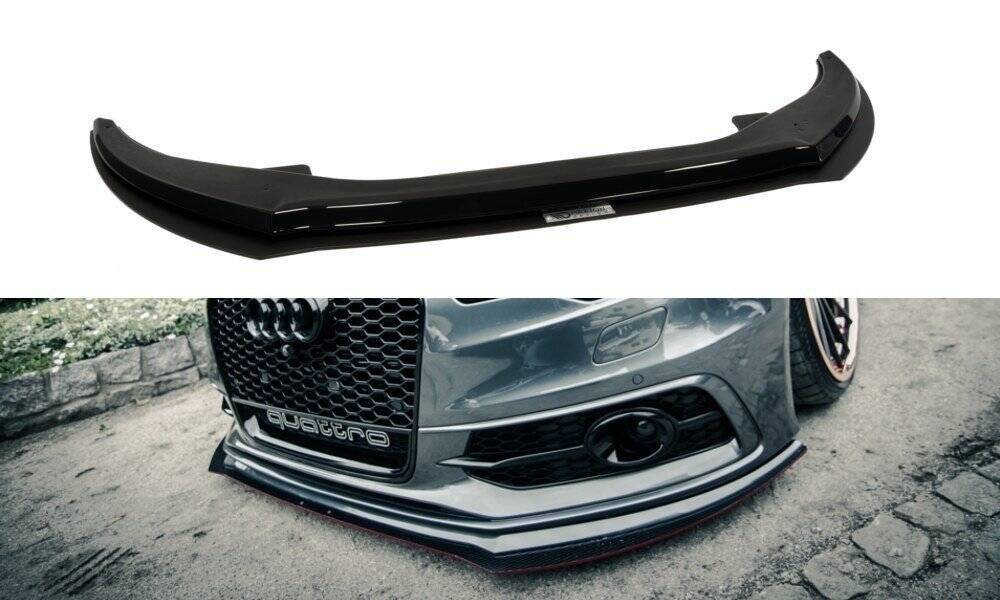 Maxton Design Racing Street+ Spoilerlippe Front Ansatz passend für AUDI A6 C7 S-LINE (2 SPLITTER = 1 SATZ)