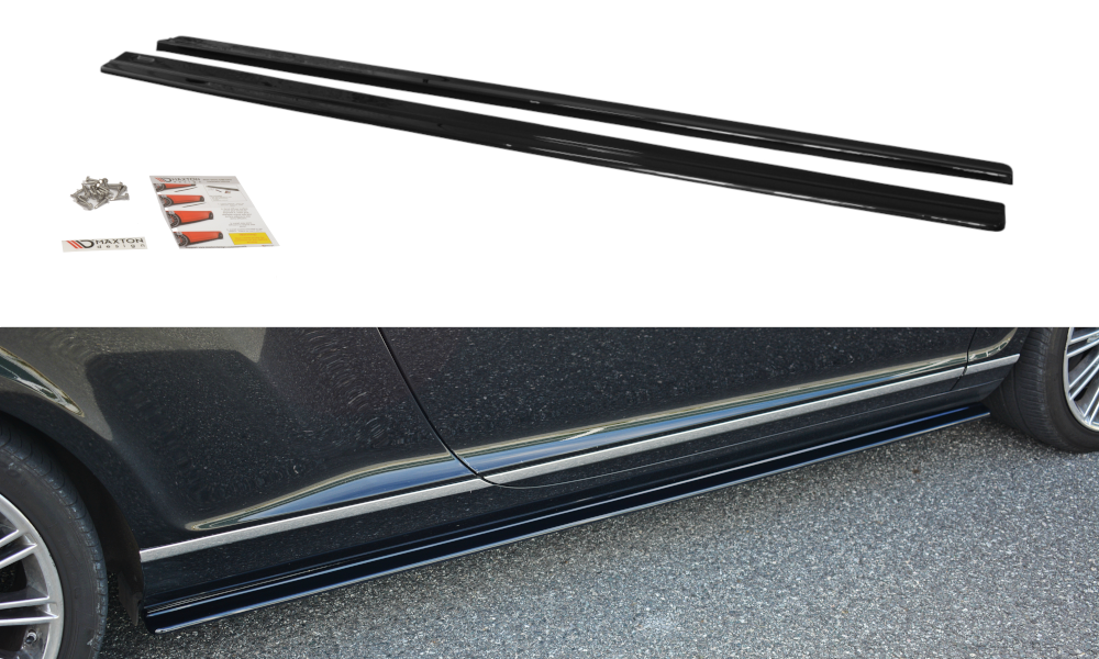 Maxton Design Street+ Seitenschweller Leisten passend für BENTLEY CONTINENTAL GT schwarz Hochglanz