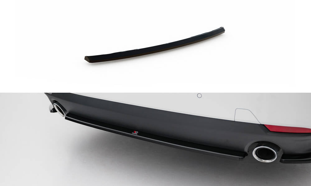 Maxton Design Mittlerer Diffusor Heck Ansatz passend für BMW 4er Coupe / Cabrio G22 / G23 schwarz Hochglanz