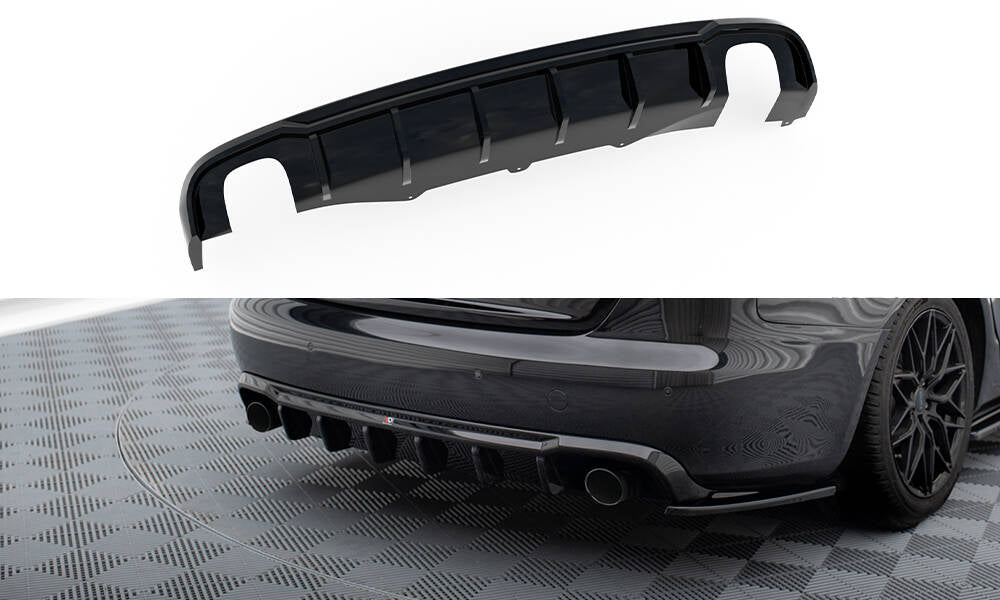 Maxton Design Diffusor Heck Ansatz passend für Audi A4 B8 (Einzelauspuff li. re.)