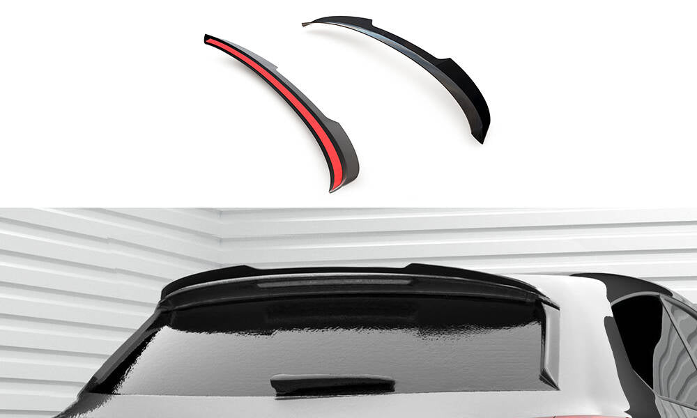 Maxton Design Spoiler CAP V.2 passend für Seat Leon Cupra Sportstourer Mk3 Facelift schwarz Hochglanz