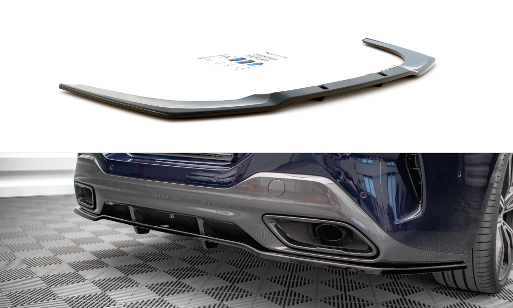 Maxton Design Street+ Mittlerer Diffusor RACE passend für BMW 8 Gran Coupe M-Paket G16 schwarz Hochglanz