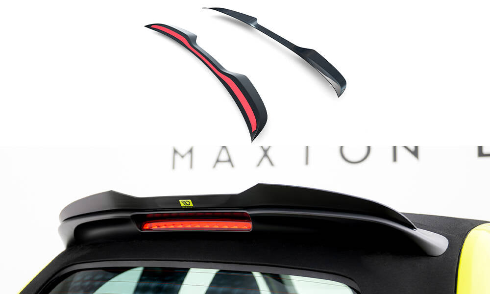Maxton Design Spoiler CAP passend für Abarth 500e schwarz Hochglanz