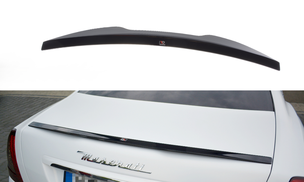 Maxton Design Spoiler CAP passend für MASERATI QUATTROPORTE MK5 FACELIFT schwarz Hochglanz