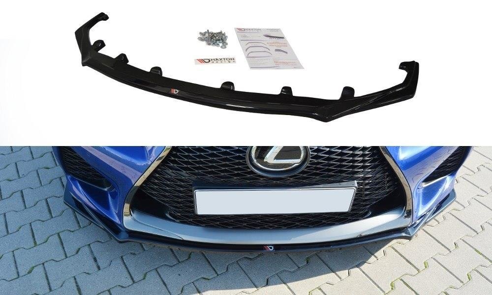 Maxton Design Street+ Spoilerlippe Front Ansatz V.1 passend für Lexus RC F schwarz Hochglanz