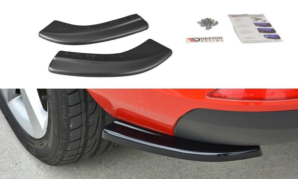 Maxton Design Heck Ansatz Flaps Diffusor passend für Skoda Rapid Spaceback schwarz Hochglanz
