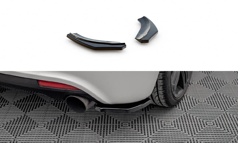 Maxton Design Heck Ansatz Flaps Diffusor passend für VW SCIROCCO R schwarz Hochglanz