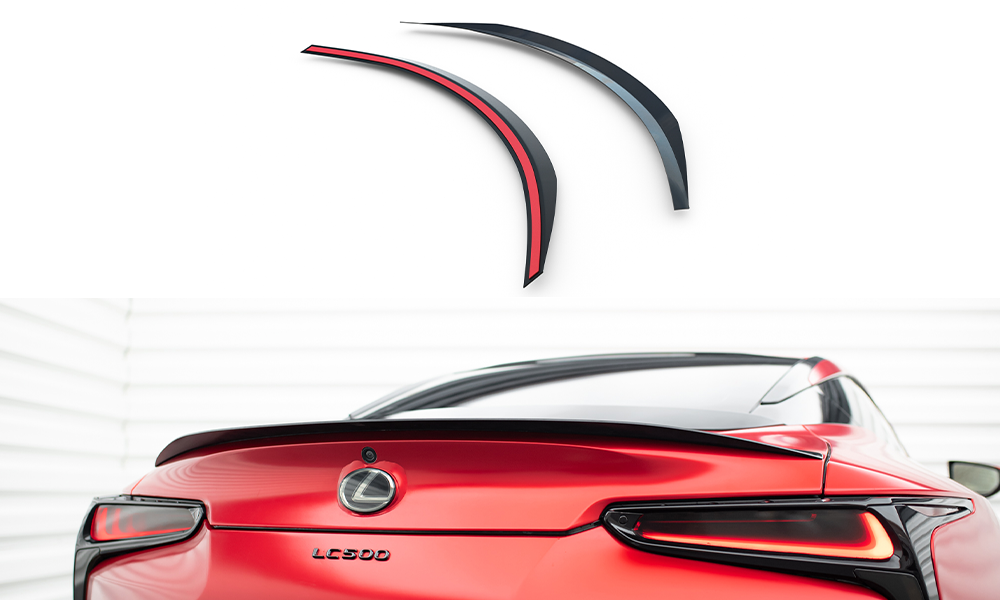 Maxton Design Spoiler CAP passend für Lexus LC 500 schwarz Hochglanz