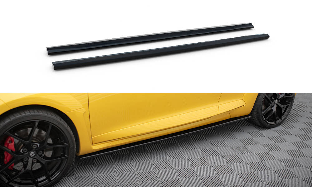 Maxton Design Street+ Seitenschweller Leisten passend für Renault Megane RS Mk3 schwarz Hochglanz