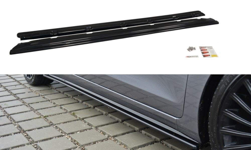 Maxton Design Street+ Seitenschweller Leisten passend für Hyundai i30 Mk2 schwarz Hochglanz