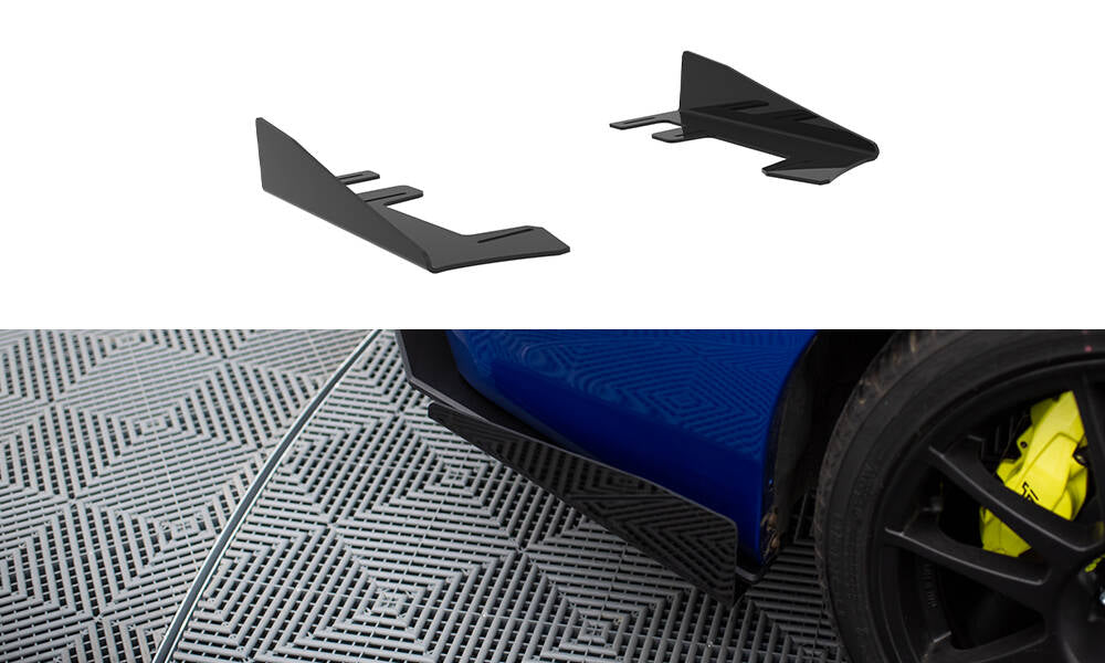 Maxton Design Hintere Seiten Flaps passend für Subaru WRX STI Mk1 schwarz Hochglanz