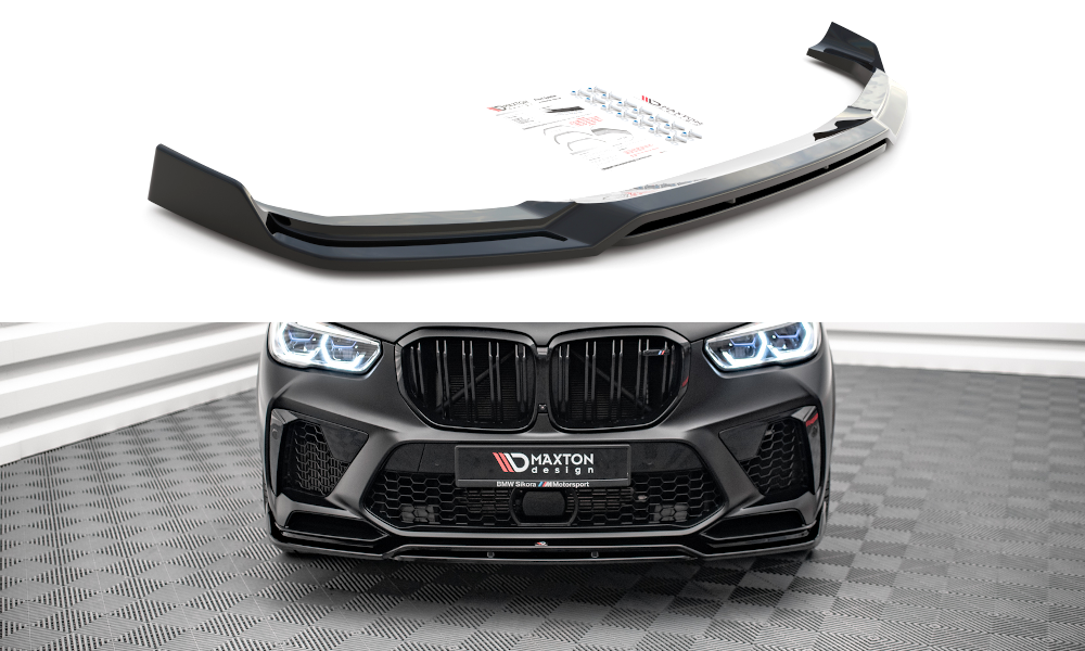 Maxton Design Street+ Spoilerlippe Front Ansatz V.3 passend für BMW X5M F95 schwarz Hochglanz