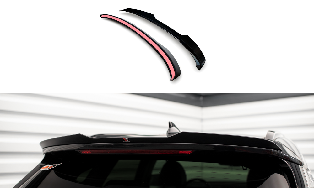 Maxton Design Spoiler CAP passend für Hyundai Tucson Mk4 Facelift schwarz Hochglanz