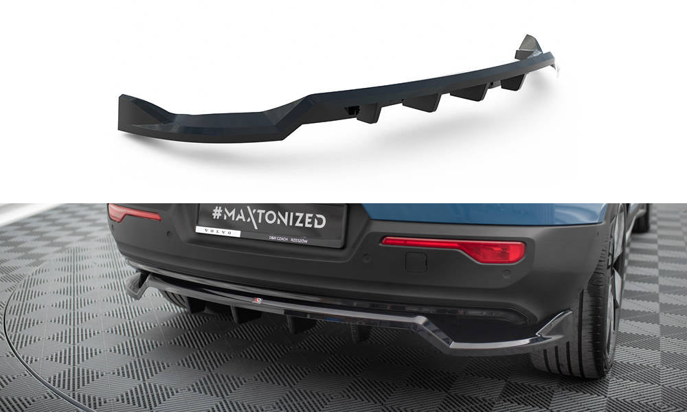 Maxton Design Street+ Mittlerer Diffusor RACE passend für Volvo C40 Mk1 schwarz Hochglanz