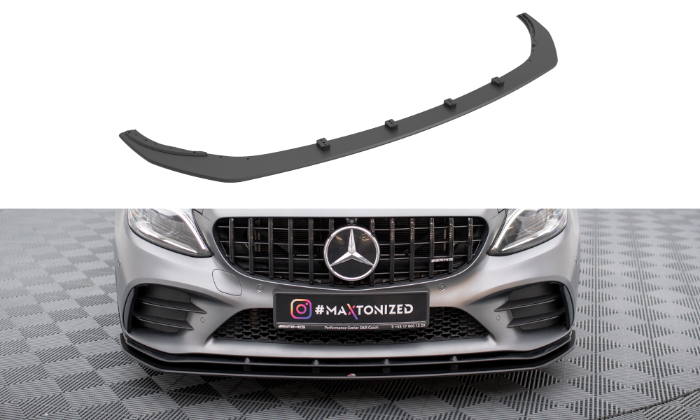 Maxton Design Street Pro Street+ Spoilerlippe Front Ansatz passend für Mercedes-AMG C43 Coupe / Cabrio C205 Facelift / A205 Facelift