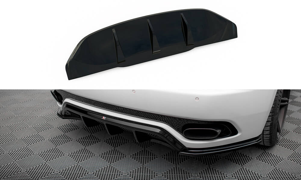 Maxton Design Diffusor Heck Ansatz passend für Maserati Granturismo Mk1 schwarz Hochglanz