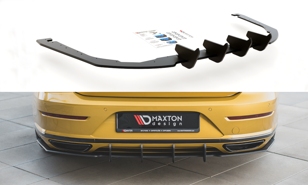 Maxton Design Robuste Racing Diffusor Heck Ansatz passend für VW Arteon R-Line Limousine / Shooting Brake Mk1