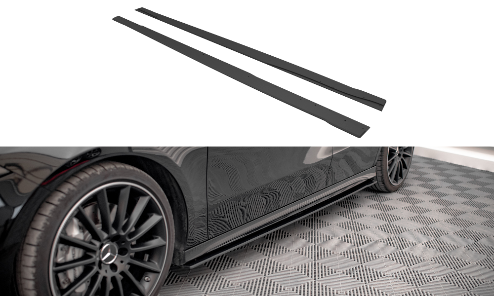 Maxton Design Street Pro Street+ Seitenschweller Leisten passend für Mercedes A35 AMG / AMG-Line Aero Pack W177