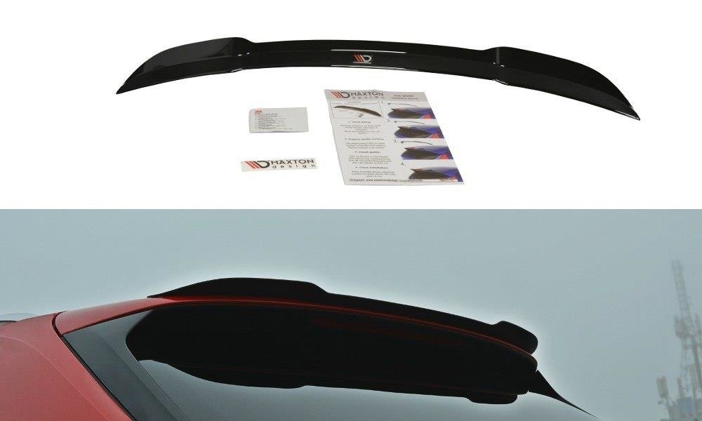 Maxton Design Spoiler CAP V.1 passend für Audi S4 / A4 S-Line Avant B9 schwarz Hochglanz