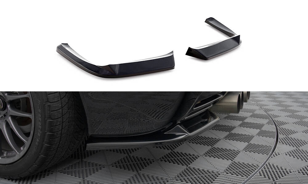 Maxton Design Heck Ansatz Flaps Diffusor passend für Chevrolet Corvette C5 schwarz Hochglanz