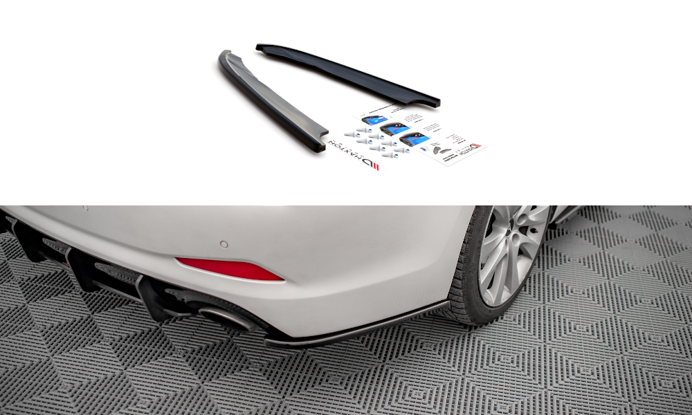 Maxton Design Heck Ansatz Flaps Diffusor passend für Hyundai I40 Mk1 schwarz Hochglanz