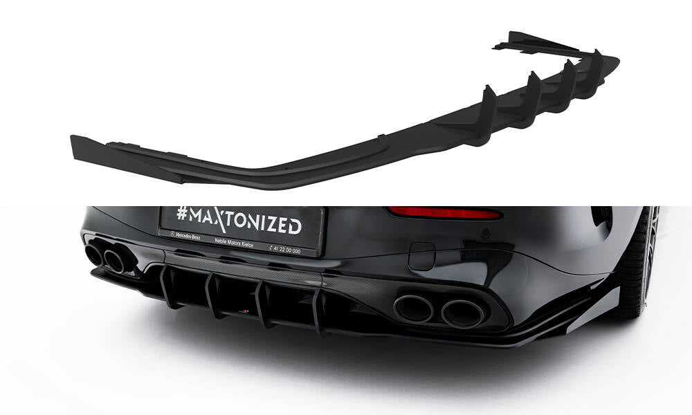 Maxton Design Street Pro Heckschürze + Flaps passend für Mercedes-AMG CLE 53 C236 schwarz Hochglanz