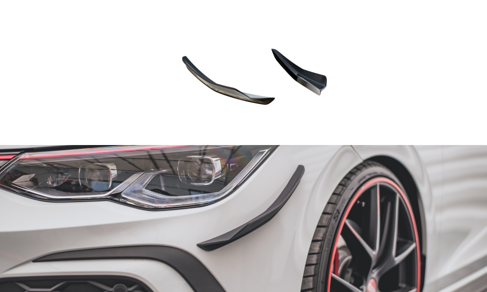 Maxton Design Stoßstangen Flaps Wings vorne Canards passend für VW Golf GTI Mk8