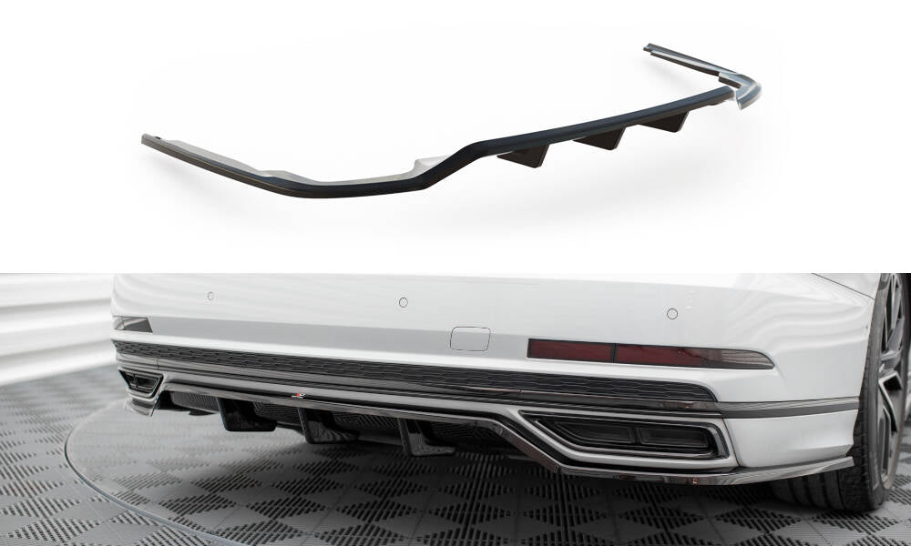 Maxton Design Street+ Mittlerer Diffusor RACE passend für Audi A8 S-Line D5 schwarz Hochglanz