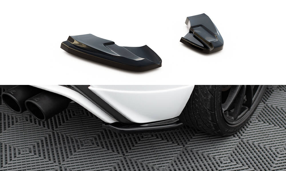 Maxton Design Heck Ansatz Flaps Diffusor passend für Ford Fiesta ST / ST-Line / Zetec S Mk7 FL schwarz Hochglanz