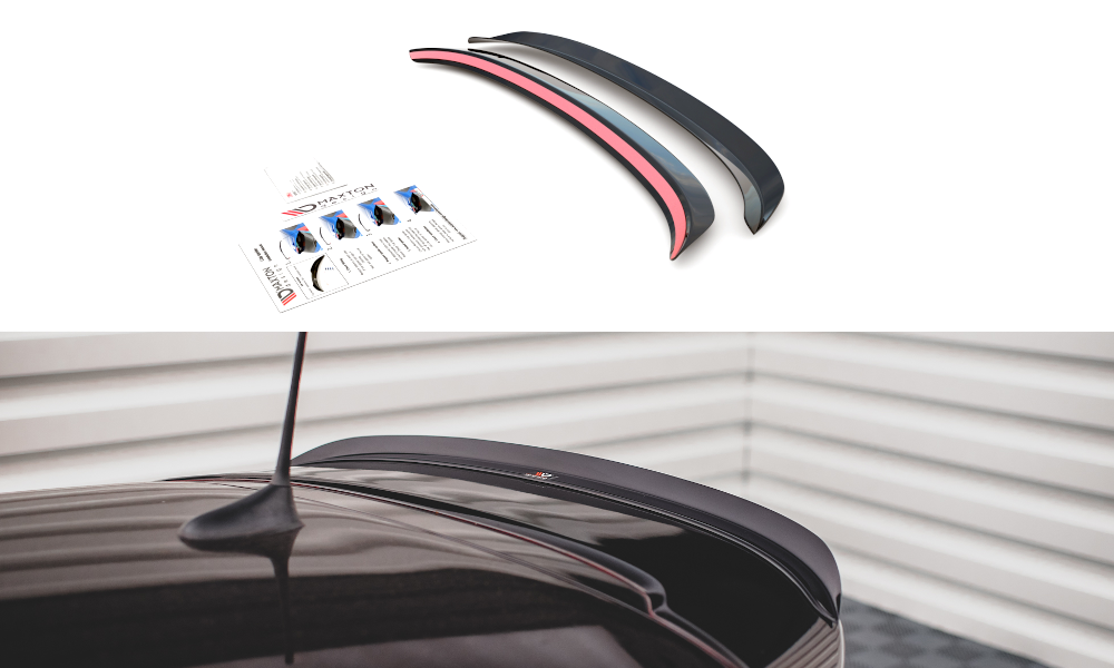 Maxton Design Spoiler CAP passend für Abarth 595 Mk1 Facelift schwarz Hochglanz
