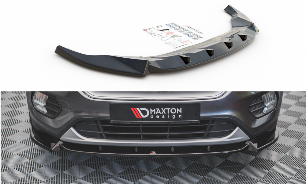 Maxton Design Street+ Spoilerlippe Front Ansatz passend für Ford Escape Mk3 schwarz Hochglanz