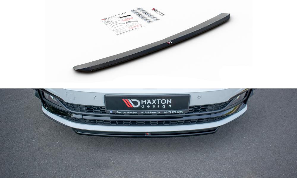 Maxton Design Front Ansatz V.4 für VW Polo GTI Mk6 schwarz matt
