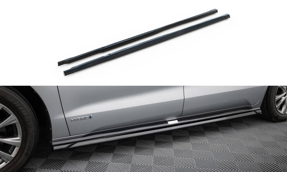 Maxton Design Street+ Seitenschweller Leisten passend für Toyota Sienna Mk4 schwarz Hochglanz
