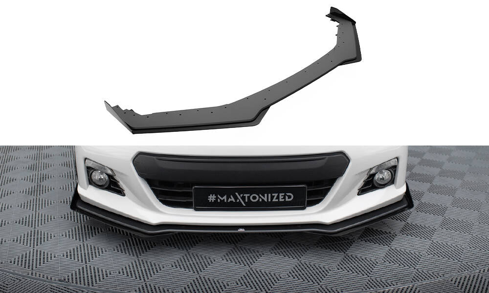 Maxton Design Street Pro Street+ Spoilerlippe Front Ansatz passend für + Flaps passend für V.1 + Flaps Subaru BRZ Mk1 schwarz Hochglanz