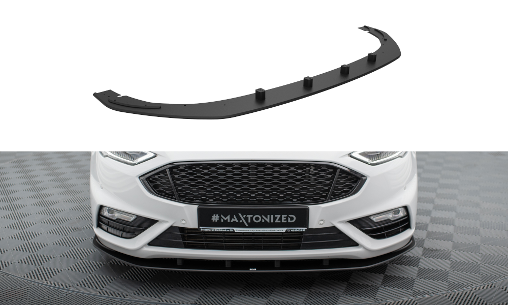 Maxton Design Street Pro Street+ Spoilerlippe Front Ansatz passend für Ford Mondeo Sport Mk5 Facelift / Fusion Sport Mk2 Facelift
