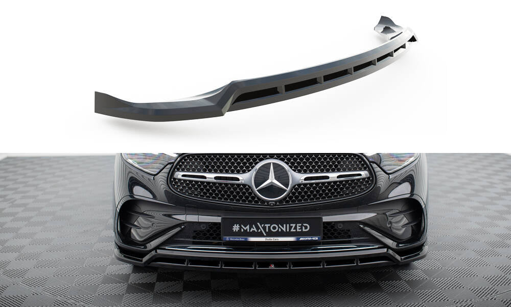 Maxton Design Street+ Spoilerlippe Front Ansatz passend für Mercedes-Benz GLC SUV / Coupe AMG-Line X254 / C254 schwarz Hochglanz